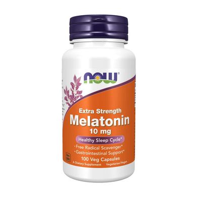 Мелатонин 10 мг Now Foods Melatonin 10 mg extra strength (100 veg caps)