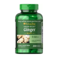 Корінь імбиру Пуританс Прайд / Puritan's Pride Ginger Root 550 mg (200 caps)