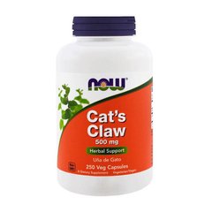 Кошачий коготь (Inner Bark) Now Foods Cat`s Claw 500 mg 250 вег капсул