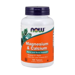 Магний и кальций Now Foods Magnesium & Calcium 100 tabs