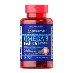 Omega-3 Fish Oil 1500 mg (60 softgels) жирні кислоти Puritan's Pride