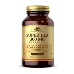 Супер Гла масло растения огуречника Солгар / Solgar Super Gla 300 mg (60 softgels)