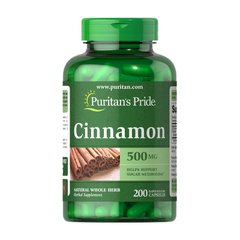 Экстракт корицы Puritan's Pride Cinnamon 500 mg 200 капсул