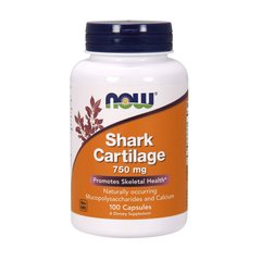 Акулий хрящ чистый Now Foods Pure Shark Cartilage 100% 750 mg (100 caps)