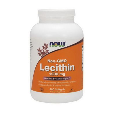 Соевый лецитин Без ГМО Нау Фудс / Now Foods Lecithin 1200 mg Non - GMO (400 softgels)