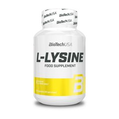 Незамінна амінокислота L-Лізин BioTech L-Lysine 1500 mg (90 caps)