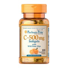 Vitamin C-500 mg with Rose Hips (100 softgels) Puritan's Pride