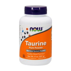 Аминокислота Таурин Now Foods Taurine Pure Powder (227 g) без вкуса