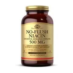 Ниацин (витамин B-3) + инозитол для сердечно-сосудистой системы Solgar No-Flush Niacin 500 mg (250 veg caps)