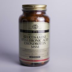 Глюкозамін Гіалуронова кислота хондроітин МСМ Solgar Glucosamine Hyaluronic Acid Chondroitin MSM 120 tabs
