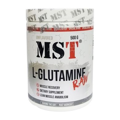 Аминокислота Л Глютамин микронизированный МСТ / MST L-Glutamine Raw 5000 мг 500 г unflavored / без вкуса