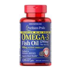 Омега-3 Риб'ячий жир Пуританс Прайд / Puritan's Pride Omega-3 Fish Oil 1290 mg (120 mini gels)