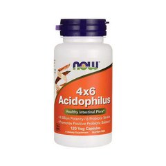 Пробіотики 4x6 ацидофілус Now Foods 4x6 Acidophilus (120 veg caps)