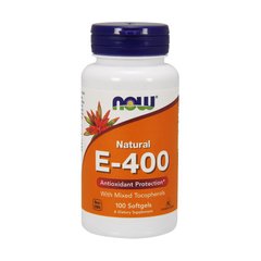 Витамин Е Натуральный Now Foods E-400 Natural (100 softgels)