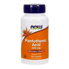 Пантотенова кислота Now Foods Pantothenice Acid 500 mg (100 caps)