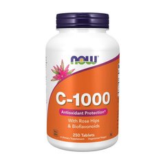 Витамин С с шиповником и биофлавоноидами Now Foods C-1000 with rose hips & bioflavonoids 250 таблеток