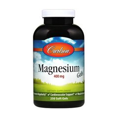 Магний оксид Carlson Labs Magnesium Gels 400 mg (250 soft gels)