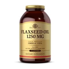 Лляне масло Солгар / Solgar Flaxseed Oil 1250 mg (250 softgels)
