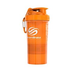 Шейкер для спортивного питания 3в1 Cмартшейк / SmartShake Original2Go 600 мл оранжевый