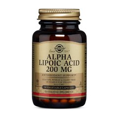 Альфа-липоевая кислота Солгар / Solgar Alpha Lipoic Acid 200 mg 50 капсул