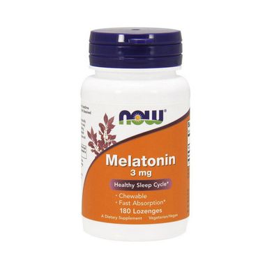 Мелатонин для сна Now Foods Melatonin 3 mg (180 lozenges)