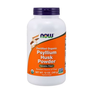 Органический порошок шелухи подорожника (Псиллиум) Now Foods Psyllium Husk Organic Powder (340 g)