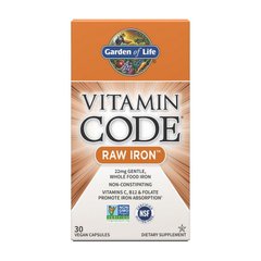 Железо Garden Of Life Vitamin Code Raw Iron (30 veg caps)