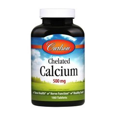 Кальций (кальций глицинат хелат) Carlson Labs Chelated Calcium 500 mg (180 tabs)