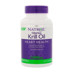 Масло криля Natrol Odorless Krill Oil Heart Health 1000 mg (30 softgels)