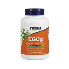 Екстракт з листя зеленого чаю (Camellia Sinensis) Now Foods EGCg 400 mg (180 veg caps)