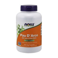 Кора муравьиного дерева Нау Фудс / Now Foods Pau D'Arco (250 veg caps)