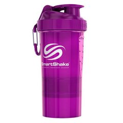 Шейкер для спортивного питания 3в1 Cмартшейк / SmartShake Original2Go 600 мл фиолетовый