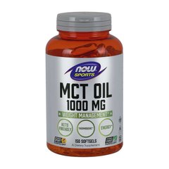 Масло MCT (тригліцериди середнього ланцюга) Now Foods MCT Oil (150 softgels)