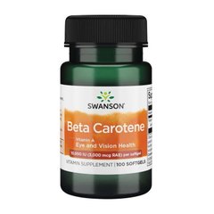 Витамин А Свансон / Swanson Beta Carotene 10000 iu 3000 mcg (100 sgels)