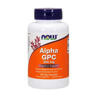 L-альфа-глицерилфосфорилхолин альфа-ГФХ Now Foods Alpha GPC 300 мг (60 vcaps)