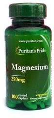 Magnesium 250 mg (100 caplets) Puritan's Pride