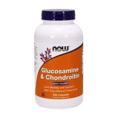 Глюкозамин и хондроитин с минералами Now Foods Glucosamine & Chondroitin with Minerals (240 caps)