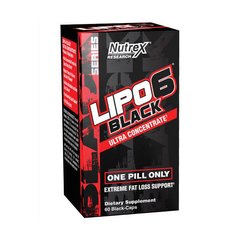 Жиросжигатель Липо 6 блэк ультра Nutrex Lipo 6 black Ultra Concentrate (60 black-caps)
