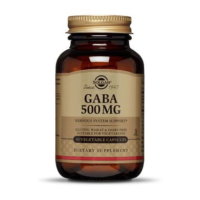 ГАБА (гамма-аминомасляная кислота) Solgar GABA 500 mg (50 veg caps)