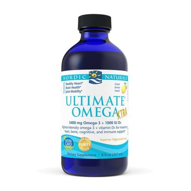 Омега-3 + Вітамін Д3 Ultimate Omega Xtra 3400 mg omega-3 + 1000 IU D3 (237 ml)