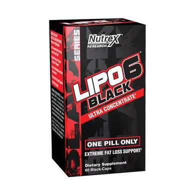 Жиросжигатель Липо 6 блэк ультра Nutrex Lipo 6 black Ultra Concentrate (60 black-caps)