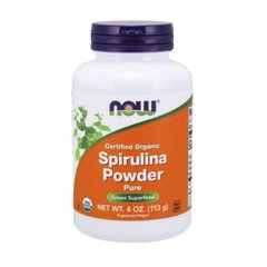 Органическа спирулина (не-ГМО) порошок Нау Фудс / Now Foods Spirulina Powder certified organic (113 g)