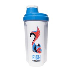 Cпортивный шейкер Shaker MST Fish Collagen (700 ml, white/blue)