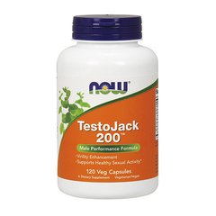 Поддержка репродуктивной функции мужчины Now Foods Testo Jack 200 Extra Strenght (120 veg caps)
