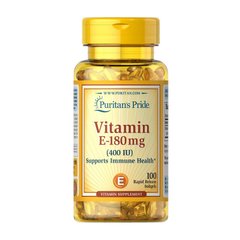 Витамин E (Токоферол) Puritan's Pride Vitamin E-400 IU (100 softgels)