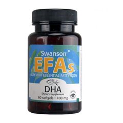 Риб'ячий жир Омега 3 Свансон / Swanson EcOmega DHA 100 mg (60 softgels)