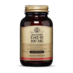 Коэнзим Q10 Solgar CoQ-10 100 mg megasorb 90 капсул