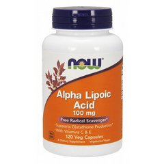 Альфа-липоевая кислота Now Foods Alpha Lipoic Acid 100 mg 120 veg caps