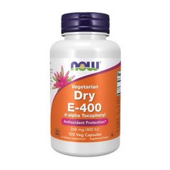 Витамин Е сухой (как d-альфа токоферилсукцинат) Now Foods Dry E-400 (268 mg) vegetarian (100 veg caps)