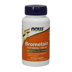 Бромелайн Now Foods Bromelain 2400 GDU/g 500 mg (60 caps)